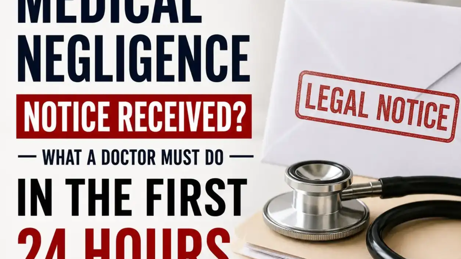 11 Medical Negligence Notice Received What a Doctor Must Do in the First 24 Hours