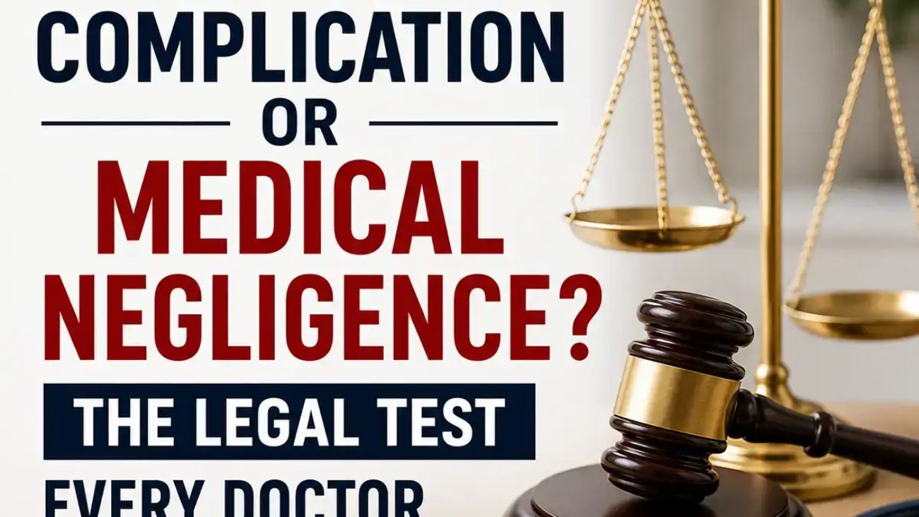 12 Known Complication or Medical Negligence The Legal Test Every Doctor Should Know
