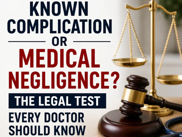 12 Known Complication or Medical Negligence The Legal Test Every Doctor Should Know